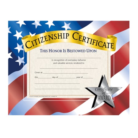Hayes Citizenship Certificate, PK5 VA525-5